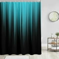 thumbnail image 2 of Teal and Black Shower Curtain Turquoise Aqua Blue Ombre Funny Unique Anime Art Aesthetic Gothic Mens Extra Long XL Large Home Bathroom Decor Bathtub Set with 12 Hooks, 72x84, Modern, 2 of 6