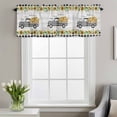thumbnail image 2 of Farm Truck Window Valance for Kitchen, Black Plaid Sunflower Car Country Plant Wood Grain Rod Pocket Short Curtain for Small Windows, Light Filtering Decorative Valance, 42 x 18 Inch, 1 Panel, 2 of 9