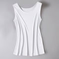 thumbnail image 4 of JIAYUE Women's Tank Top Silk Sleeveless Comfortable Summer Solid Color Relaxed Fit Crew Neck Breathable Basic Ladies Vest, 4 of 8