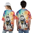 thumbnail image 5 of Hello 2025 Siberian Husky Celebrates Happy New Year Firework Balloon All Over Print 3D Baseball Shirt Husky Dog Lover Gifts Softball Sport - 02024, 5 of 6