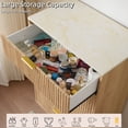 thumbnail image 6 of Modern Tall 5 Drawer Dresser Faux Marble Top, Oak Chest of Drawers Storage for Bedrooms Closet, 6 of 9