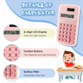 thumbnail image 4 of 4 Function Pocket Size Basic Calculator, Handheld Calculator with LCD Display, Battery Powered for School Home and Office Use (Purple), 4 of 6