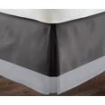 thumbnail image 3 of D.N.G. BEDDINGS 1 Piece Split Corner Two Tone Tailored Bed Skirt, Full Size 6 Inch Deep Pocket, 800 Thread Count, 100% Egyptian Cotton, Solid Dark Grey/Silver Color., 3 of 3
