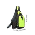 thumbnail image 3 of Bolsa bandolera Bandolera ligera Bolsa de pecho Bolsa de hombro de nylon Viajes al aire libre Desplazamientos al aire libre Diseño casual antirrobo Bolsillos múltiples Unisex, 3 of 6