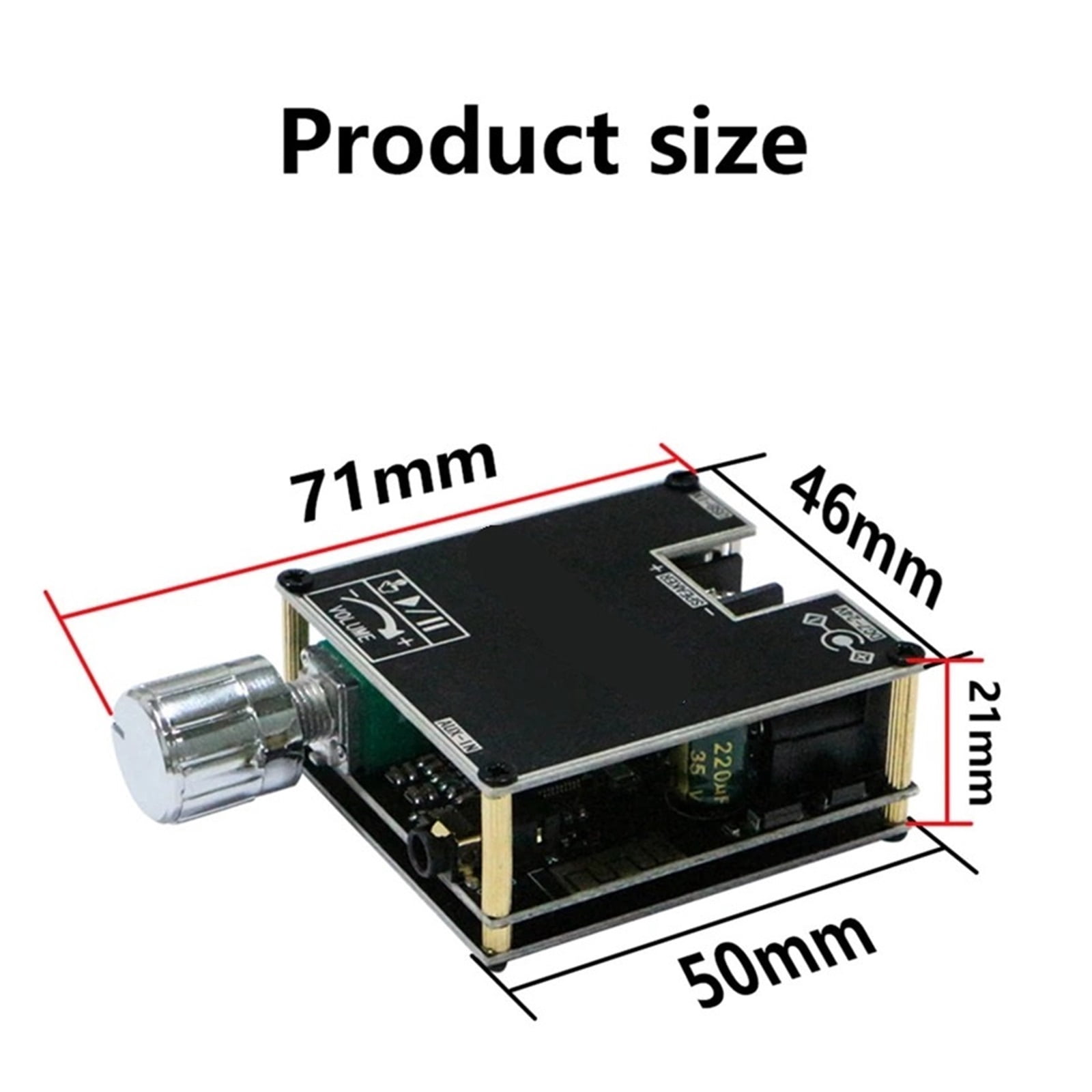 Mono Digital Amplifier Module Supports True Wireless DIY Simple Mono Amplifier ,Bass & Treble Control