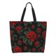 thumbnail image 1 of Balery Roses Bolsa Tote Estilo Estético con Cremalleras, Bolsa de Hombro, Bolsa de Compras Grande y Plegable, 1 of 8