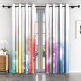 thumbnail image 3 of Lfeey Curtains, Pink White Mixed Gradient Blackout Curtains, Set of 2, 42x84 inches, 3 of 6