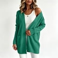 thumbnail image 2 of yardsong Womens Oversized Sweater Cardigan 2026 Fall Soft Knit Open Front Long Cardigans with Pockets for Office Work Teacher Wear Green,S, 2 of 9