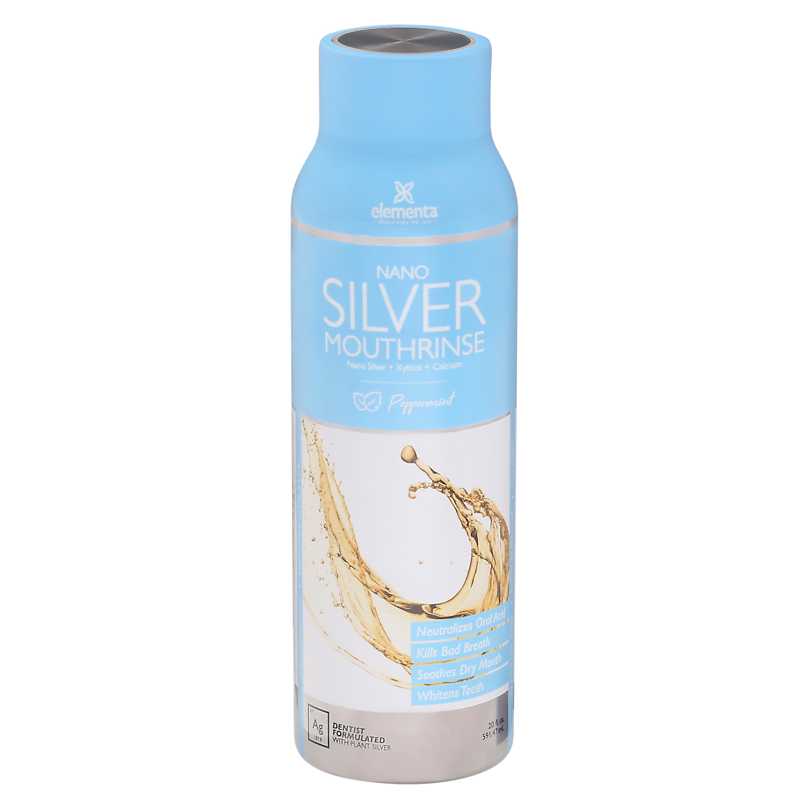  Elementa Silver - Adult Mouth Rinse 20 fl oz. - Wintermint :  Health & Household