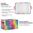 thumbnail image 2 of Rainbow Illustration Storage Basket Large Foldable Storage Bin Laundry Baskets Toys Box Book Foldable Organizer Bag 14.2x10.2x8.3 Inches 1 PC, 2 of 8