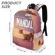 thumbnail image 3 of The Mandalorian-theme Backpack, Campus style schoolbag Bookbag with Adjustable Shoulder Straps And Large Zip Compartment, Unisex Travel Bags.42x30x15cm, 3 of 6