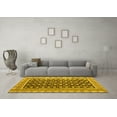 thumbnail image 3 of Ahgly Company Indoor Square Abstract Yellow Modern Area Rugs, 7' Square, 3 of 4