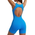 thumbnail image 4 of Charmo Women's Scoop Neck Shapewear Bodysuit Tummy Control Body Shaper Ribbed Jumpsuits, 4 of 7