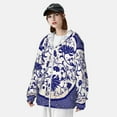 thumbnail image 4 of Pofeuu Blue And White Porcelain Pattern Print Sun Protection Outdoor Lightweight Full Zip UV Cooling Hoodie Long Sleeve Summer Clothing for Outdoor Hiking-X-Large, 4 of 5