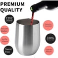 thumbnail image 3 of Vaso de vino YEBTS Life de 12 oz, paquete de 6 unidades, acero inoxidable, 3 of 7