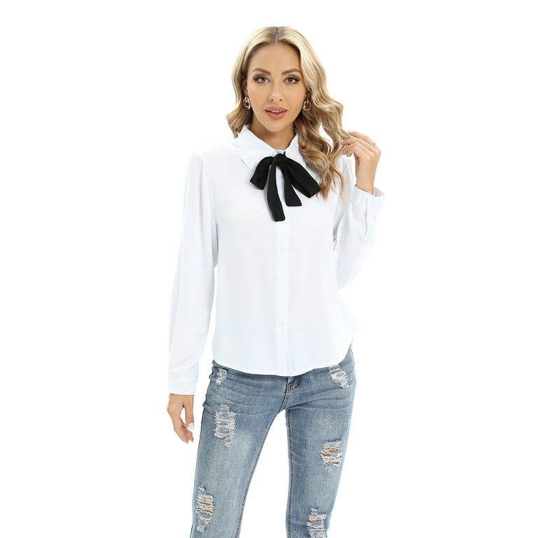 Women's bow tie shirt Women's bow tie shirt
