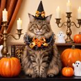 thumbnail image 4 of Halloween Pet Bandana and Hat Set for Cats and Dogs 2-Piece Saliva-Catching Party Photo Prop, 4 of 6
