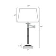 thumbnail image 7 of Kira Home Fremont 30" Adjustable Swing Arm Table Lamp + Light Gray Shade, 7W bulb (/), Black, 7 of 7