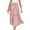 Pink, variant on Womens Flowy Long Maxi Skirt Pleated Elastic High Waist Drawstring Tiered Skirts with Pockets