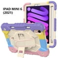 thumbnail image 6 of Case for iPad Mini 6 2021 8.3-inch, Kids Shockproof Rugged Hybrid 360 Rotating Stand Cover with Hand Shoulder Strap/Pencil Holder, 6 of 8