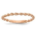 thumbnail image 5 of 14K Rose Gold Polished Twisted Rope Ring Size 7.5, 5 of 6