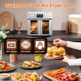 thumbnail image 4 of Plum Chef 26QT Large Capacity French Double-Door Air Fryer Convection Toaster Oven, 1700W, 14 Preset Menus, 7-in-1 Multi-Function (Bake, Roast, Gril,Toast,Dehydrate&Defrost), Stainless Steel,silvery, 4 of 9