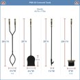 thumbnail image 4 of Minuteman International Concord 5pc Outils de Cheminée, Laiton Poli & Noir, 4 of 5
