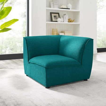 Modway Comprise Corner Sectional Sofa Chair in Teal