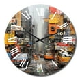 thumbnail image 4 of Designart "Urban composition I" Abstract Collages Oversized Wall Clock, 4 of 5