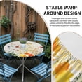 thumbnail image 2 of Beige Floral Spring Round Tablecloth for 55-60 Inch Tables, Fitted Table Cover with Elastic Edge, Vintage Farmhouse Flowers Waterproof Outdoor Table Cloth Protector for Patio Garden Dinner Picnic, 2 of 9
