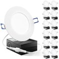 thumbnail image 1 of Sunco Paquete De 12 Luces Led Empotrables De 4 Pulgadas, Iluminación De Techo Delgada Sin Vela, 650 Lm, 10 W (Equivalente A 60 W) 4000 K, Blanco Frío, Regulable, Oblea Delgada, Ultrafina, Con Caja De, 1 of 1