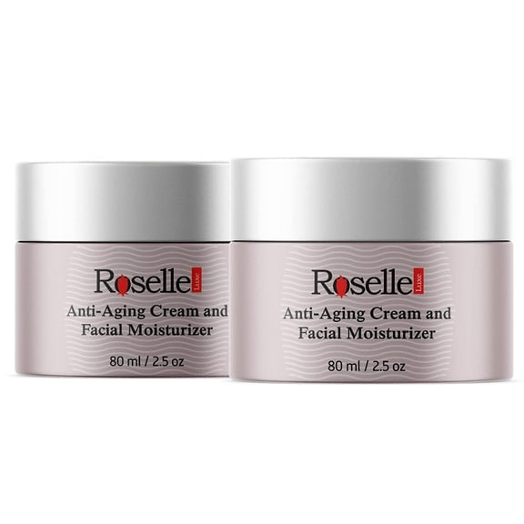 (2 Pack) Roselle - Anti-Aging Face Cream and Ageless Moisturizer - Ingredients for All Skin Types