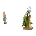 thumbnail image 1 of Escultura De Resina De La Virgen María Con Forma De Pavo Real. Figura Decorativa Para Escritorio, Coche, Mesa, Centro De Mesa O Como Regalo De Cumpleaños., 1 of 8