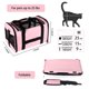thumbnail image 2 of Transportín para mascotas Top Tasta Airline aprobado por la aerolínea para gatos medianos, color rosa, 2 of 8