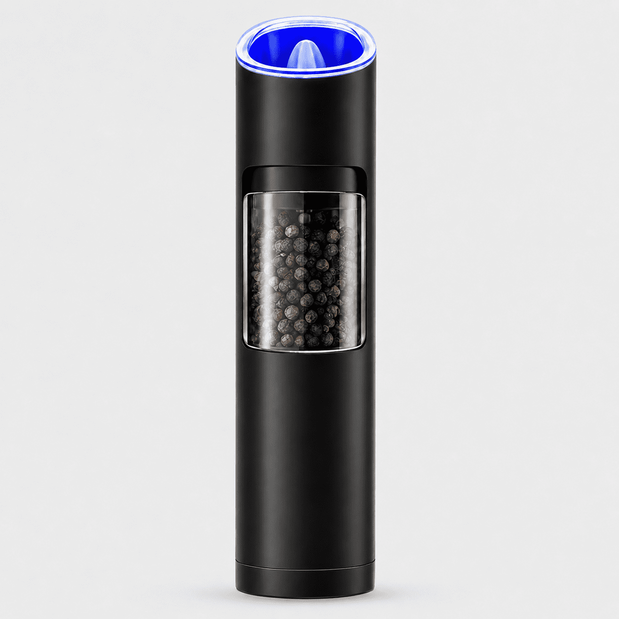 Electric Gravity Salt and Pepper Grinder - Battery-Powered, One-Hand Operation, Adjustable Coarseness, LED Indicator