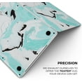 thumbnail image 6 of DesignSkinz Black and Teal Textured Marble Full-Body Skin Decal Wrap Cover for MacBook Pro 15" with CD Drive (A1286), 6 of 9