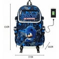 thumbnail image 3 of 3D Printing Sonic Hedgehog Backpack, USB Charging Travel Bag, Student Backpack, Travel Bag-HAPDEN, 3 of 3