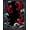 Red Black Teal, Pattern 17, variant on ODIKA 8'x10' Washable Area Rug Rum Octopus Doormat Horror Distressed Nautical Vintage Map Border for King Size Bedroom Under Bed, Master Suite, Non-Shedding, Easy Care