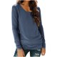 thumbnail image 2 of RKSTN Long Sleeve Shirts for Women Oversized Crewneck Slim Base Layer T Shirt Top Womens Casual Solid Plus Size Round Neck Loose Fits Comfy Cozy Basic Tee Shirt Fall Spring Clothes, 2 of 10