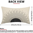 thumbnail image 3 of Black Sun Sunrise Sunshine Lumbar Pillow Covers 12X20 Inch Sunset Boho Abstract Decorative Pillow Cases Modern Bohemian Linen Throw Pillows Set of 2 Home Decor for Sofa Porch Couch Outdoor, 3 of 6