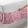 thumbnail image 2 of Abstract Bed Skirt, Composition of Random and Bizarre Shapes in Pastel Shades, Elastic Bedskirt Dust Ruffle Wrap Around for Bedding Decor, 4 Sizes, Cadet Blue Pink, by Ambesonne, 2 of 2
