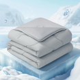 thumbnail image 1 of Cooling Comforter Queen, Cold Touch Fabric Absorbs Body Heat, Double-Sided Cool Design Soft Fluffy Cooling Blanket for Night Sweats Hot Sleeper (Blue, Queen(90"x90")), 1 of 5