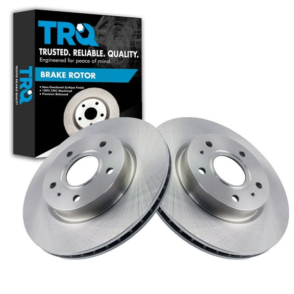 TRQ Front Brake Rotors Set Vented Fits Select 2007-2013 Suzuki SX4