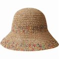 thumbnail image 6 of Straw Sun Hat for Women, Breathable Beach Hat with Colorful Accents, Foldable Wide Brim Hat for Summer Vacation, 6 of 9