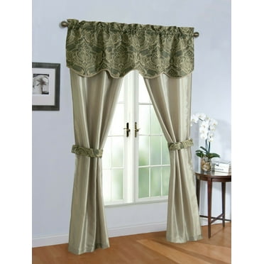 Chezmoi Collection 4-Piece White Black Flocked Floral Faux ...