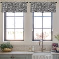 thumbnail image 3 of LALILO Kitchen Curtain Valance Monochrome Aztec Bohemian Rod Pocket Window Curtain 52"x 18" Set of 2, 3 of 5