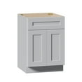 thumbnail image 5 of Kitchen Base Cabinets with Drawers, 24" Wide 24 Inch Deep Storage Cabinet with Shaker Doors & Shelves, Modern Solid Wood Furniture, Easy to Assembly for Pantry, Laundry Room, Coffee Bar - Light Gray, 5 of 6