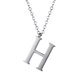 thumbnail image 1 of PROSTEEL Colgante Inicial H Collar de plata con letra del alfabeto, collar de acero inoxidable para mujeres y niñas, regalo de cumpleaños de joyería con encanto de nombre personalizado, 1 of 7