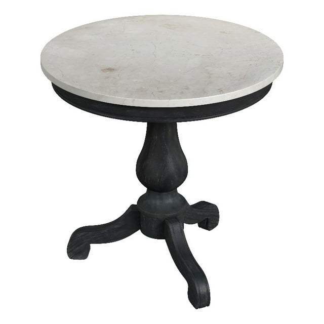 Butler Specialty Company Danielle Table d'Appoint sur Piédestal en Marbre de 24 Po - Noir