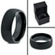 Tungsten Wedding Band Ring 8mm for Men Women Comfort Fit Black Domed Brushed Lifetime Guarantee – image 5 sur 5